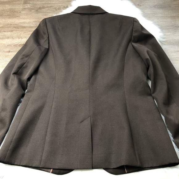 J crew brown wool buttons front blazer SZ T10 - Picture 6 of 6